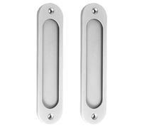 2pcs Push Pull Cabinet Handles Zinc Alloy Ergonomic Sliding Door Hardware Wardrobe & Quick Install Simple Wardrobe Sliding Door Recessed Handles for Glass Door