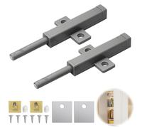 2PCS Push to Open Door Catch, Magnetic Push Latch 50N Spring Release Open Catch Heavy Duty Push Door Catch Touch Open Door Closing for Kitchen Cupboard Wardrobe Closure Drawer No Handle Door Mechanism