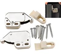 2pcs Push To Open Touch Release Lock Spring Loaded Mini Tip Latch Cupboard Door