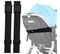 2Pcs Pushchair Stroller Straps Sit Up Seat for Universal Me Upright Pram Chair Babyzen Yoyo Connect Accessories Child Baby Strap (Black)