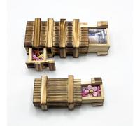 2PCS Puzzle Box Puzzle with Secret Compartment Wooden Secret Puzzle Box Brain Teasers Box Mystery Gift Box for Money Gifts Vouchers Jewellery Birthday Gift
