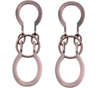 2Pcs Puzzle Ring Brain Teaser Puzzles - Metal Horseshoe Cast Puzzle Game Unlock Interlock Puzzles Box Mind IQ Logic Test Disentanglement Games for Adults Office Supplies