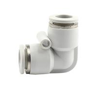 2pcs PV Equal Diameter Elbow Quick Plug Connector; White PV-12
