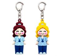 2Pcs PVC Ampoule Opener Keyring, Portable Ampule Breaker Safety Glass Bottle Cutter, Vial Opener Nurse Keyring, Reusable Bottle Opener Keychain Medical Bottle Cutter Kit for Nurses, Doctors & Healthca