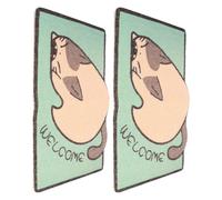 2pcs PVC Bathroom Bath Mat Rug, Nonslip Super Absorbent Washable Floor | Comfortable Touch, for Bathroom and Bedroom Use, Home Floor Decoration, Easy Care, Sturdy PVC Build