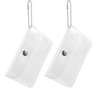 2pcs PVC Coin Purse with Hanging Neck Strap Design