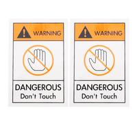 2pcs Pvc Do Not Touch Warning Sticker Decal for Safety Signs