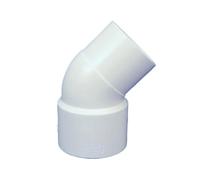 2PCS PVC Insert Elbow, 45-Degree and 90-Degree Plastic Water Supply Pipe Fittings for Both Inner and Outer Inserts for Extractor Fans(45degrees-25mmX25mm)