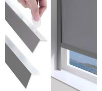 2pcs PVC Light Blocking Strips, Self Adhesive Window Light Gap Blocker, Customize Blackout Light Blockers Side Tracks for Blinds/Curtains(Gray,175cm/68.9in)