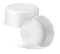 2pcs PVC Pipe End Cap Fitting White 110mm, Weatherproof Closure | PVC Material, Impact Resistant Build, Smooth Polished Surface, for Water Supply Pipes and Sprinkler Systems