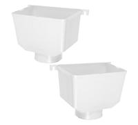 2pcs PVC Rain Gutter Downspout Diverter Adapter White for Downspout