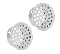 2pcs PVC Termination Cap, Stainless Steel Pipe Mesh Screen PVC Vent Cover for 2 Inch Inner Diameter Round Termination Mesh Screen Gutter Guard for Furnace and Roof Vent Cap