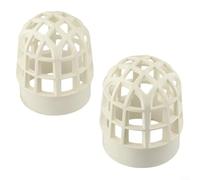 2pcs PVC Wall Vent Cover with Gravity Flap - White Exterior Exhaust Grille for Extractor Fan & HVAC Ducting - 100mm Round Spigot Outdoor Air Outlet(for 75mm)