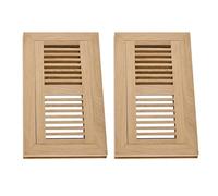 2Pcs Qirui Red Oak Hardwood Flush Mount Floor Register, 4X10 Inch, High Output Air Flow, with Damper, Unfinished