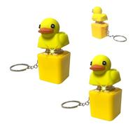 2PCS Quacking Duck Fidget Toy - Quacking Ducky Keychain with Colorful Lights, Duck Keyboard Clicker Fidget Toy, Duck Keyboard that Quacks, Duck Keyring Fidgets for School/Bag/Office