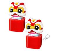 2Pcs Quacking Keyboard Fidget Toy, Light Up & Sound Fidget Keyring Keychain Stress Relief Toys, Duck Dragon Keyboard Fidget Clicker Toys, Funny & Portable Keyboard Keychain for Adults Kids (Dragon)