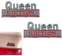 2PCS Queen Edition 3D Emblem Sticker,3D Metal Badge Cars Stickers Bumper Decals,Rustproof Badge Funny Auto Bumper Stickers for Truck SUV,Truck,Cool Auto Accessory