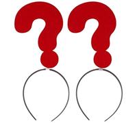 2Pcs Question Mark Headband 8x5" Big Question Mark Headband Lightweight Fun & Unique Hair Accessories for Party, Halloween