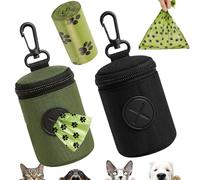 2PCS Quick-Access Dog Poo Bag Holder Dispenser, Hands-Free Dog Waste Carrier with Clip, Lightweight Portable for Owners Walkers