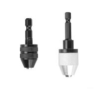 2pcs Quick Change Hex Shank Drill Chuck for 1/4 Inch Electric Screwdrivers Clamping Range 0 3 6 5mm and 0 3 3 6mm