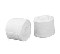 2pcs Quick Drying Semi Elastic Handwraps Cotton 5m Hook Loop Design for Boxing Kickboxing Muay Thai (White)