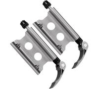 2pcs Quick Release Bike Fork Lock Clamp for Bicycle Front Wheel Rack, Deep Titanium Color Cycling Fork Fixer Holder for Car and Bike Rack Mount Durable Professional Equipment for Home