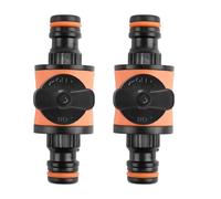 2pcs Quick Release Connectors and Fittings for Hozelock, Shut-Off Hosepipe Valves, Double-Tap Male Garden Hose Pipe Connector for Garden Watering