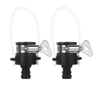 2Pcs Quick-Release Tap Hose Connector with Beaded Chain Anti-Slip Design, Universal 16-20mm Kitchen Sink & Garden Hose Pipe Adapter, Tap to Hose Connector UK with Pipe Clips for Mixer Taps