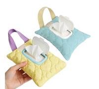 2Pcs Quilted Baby Wipes Cover for Stroller | Travel Portable Wet Tissue Pouch with Zipper, 70-80 Count Fit, Car Seat & Diaper Bag
