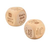 2pcs Quilter’s Dice, Wooden Fun Knitting Dice with 6 Knitting Tasks Creative Quilters Decision Tools for Sewing and Crafting