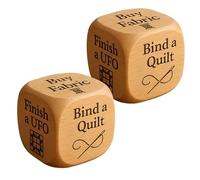 2Pcs Quilter's Dice, Handmade Wooden Dice, 6 Engraved Sewing Tasks, Fun Sewing Tool Gift, DIY Sewing Enthusiasts, Unique Gift for Quilters Crafters, Board Games