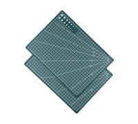 2PCS Quilting Cutting Mats for A5 Sizes with Self Healing Rotary Cutting Single Sided PVC Mat for Sewing, Paper Crafts, and Carving (2PCS green)