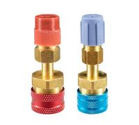 2Pcs R1234YF Quick Couplers Kit, R1234yf to R134a Conversion Adapters High/Low Side Quick Coupler Adapter AC Hose Fitting Connectors for AC Charging R-1234yf Refrigerant Air Conditioning System Hose F