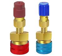 2Pcs R1234yf to R134a Adapter, Quick Couplers Kit R1234yf Refrigerant Recharge Kit, High/Low Side R134a to R1234yf Adapters for R1234yf/R134a Car Ac Refrigerant System Evacuation Recharging