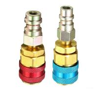 2Pcs R134A Adapter Fittings, Car Air Condition Low/High Quick Coupler
