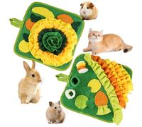 2PCS Rabbit Foraging Mat,Pet Snuffle Mat for Dogs Bunny Toys for Rabbits Indoor Cat Doggies Interactive Puzzle Toys Rabbit Enrichment Toys for Puppies Cats Guinea Pigs Ferrets