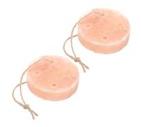 2pcs Rabbit Lick Salt Mineral Block Chewing Pink Mineral Salt | Small Animal, Safety Food Grade Block, Not Easy to Break, for Rabbits and Pets, Lick Use