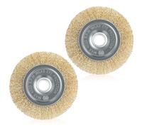 2Pcs RAC814 Wire Brush Replacement for R-yobi Patio Cleaner, Wire Wheel Brush with Arbor Hole for RY18PCA-0, OPC1800/1815,EFB400/401,More -Ideal for Cleaning Rust,Grout,Joints&Debris (115x16x10mm)
