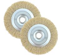 2Pcs RAC814 Wire Brush Replacement for Ryobi Patio Cleaner Wire Wheel Brush with Arbor Hole for RY18PCA-0 OPC1800 OPC1815 EFB 400/401 and More Cleaning Rust Joint Debris(115mm*16mm*10mm)