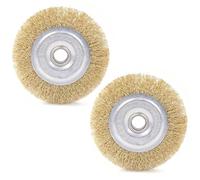 2PCS RAC814 Wire Brush Replacement for Ryobi, Steel Patio Cleaner Wire Wheel Brush with Arbor Hole for RY18PCA-0 OPC1800 OPC1815 EFB 400/401 and More, Rust and Debris Removal (115mm x 16mm x 10mm)
