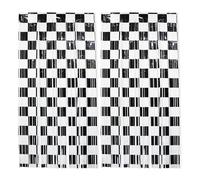 2pcs Race Car Foil Fringe Curtain Backdrops, 1x2m/3.28x6.56ft Black & White Checkered Streamers Back Drop Car Birthday Party Decorations & Photo Booth Props for Racing Theme Party