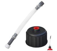 2PCS Racing Fuel Jug Kit with Clear PVC Hose and 3042 Cap for 5-5.5 Gallon Cans, Leak-Proof Replacement Lid and Flexible Tubing for Scribner Jegs