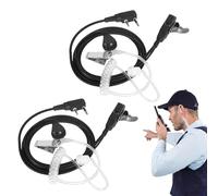 2PCS Radio Earpiece Walkie Talkie Headset | Covert Acoustic Tube Security Bodyguard, PTT Mic, Compatible with Motorola CP040 DP1400 GP68 GP88 GP300 CT150 Pro1150