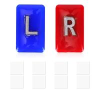 2pcs Radiographic Markers with 8pcs Adhesive Strips, Clear Epoxy Resin with Letters L & R Reusable & Washable Small Rectangle Radiology Markers for Secure Attachment