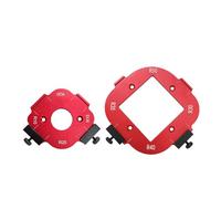 2PCS Radius Jig Router Template, 4 in 1 Aluminum Alloy Rounded Corners Router Bit Template with 8 Selectable Radii R10 - R50 for Woodworking, Carpenter Corner Radius Jig for Frames