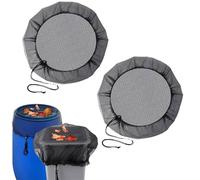 2Pcs Rain Barrel Net Cover 100cm/39inch Garden Barrel Mesh Proctective Cover Filter with Drawstring for Preventing Fallen Leaves, Debris in Garden