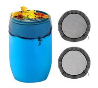 2pcs Rain Barrel Net Cover Adjustable Water Butt Net Round Bucket Mesh Cover Water Tank Mesh Cover Water Barrel Protection Screen Rain Barrel With Drawstring For Outdoor Garden Rain Butts(80cm)