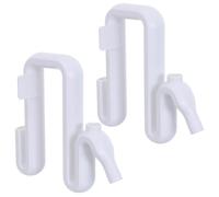 2pcs Rain Barrel Overflow Pipe with Rim Holder White Plastic Leakproof