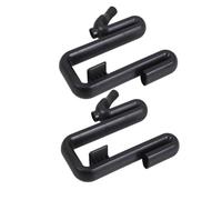 2pcs Rain Water Pipe Overflow Hose Barrel Rim Holder Black Plastic