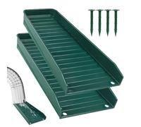 2Pcs Rain Water Splash Block - Down Spout Extender Rain Gutter Tray Guard | Water Drainage Diverter | Prevent Soil Erosion with Nails for Ground Protection and Waters Diversion